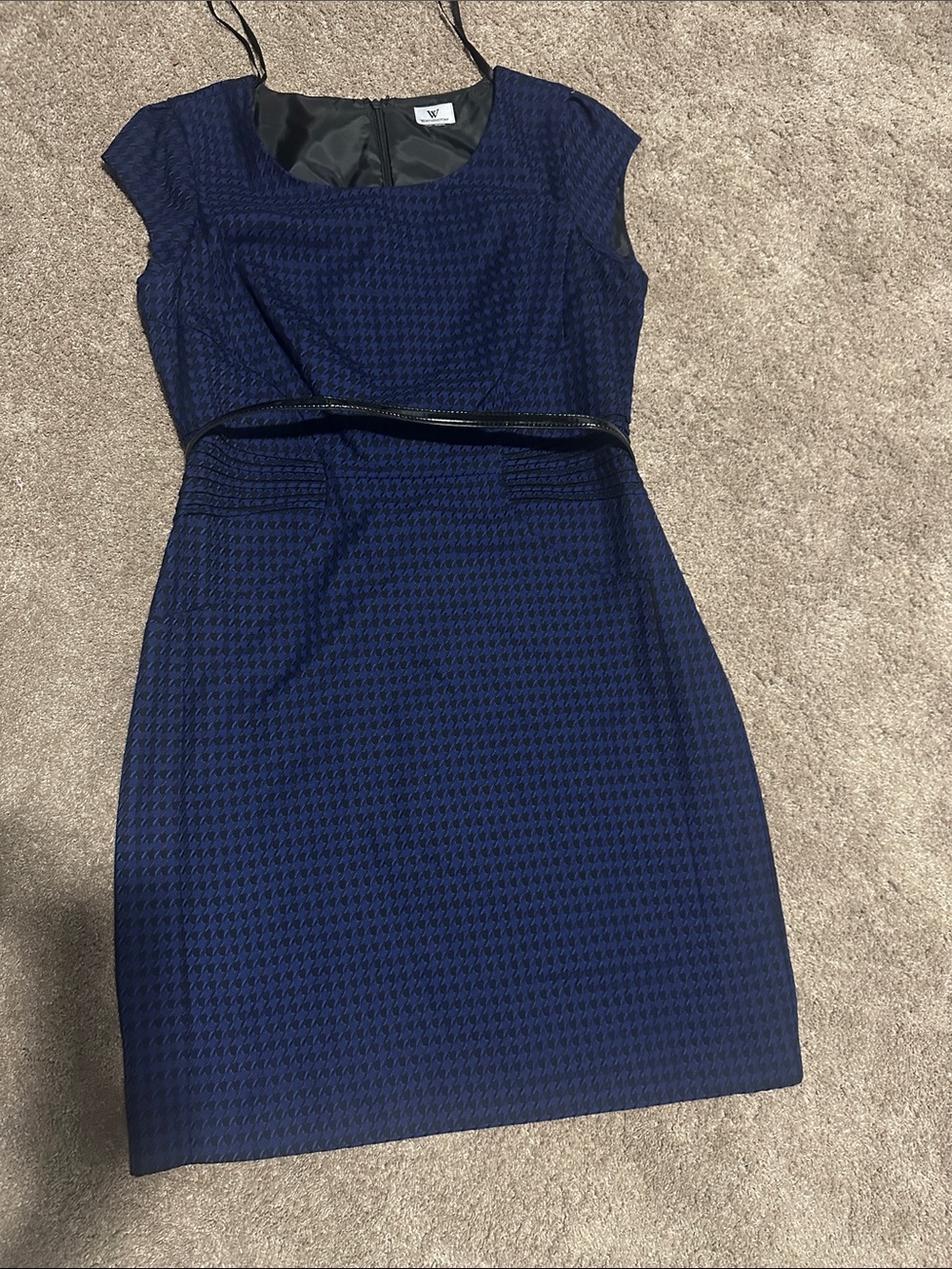 Worthington Textured Cap-Sleeve Sheath Dress